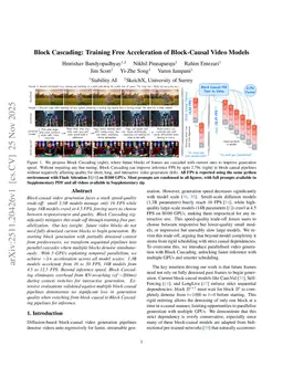 Block Cascading: Training Free Acceleration of Block-Causal Video Models