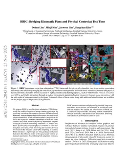 BRIC: Bridging Kinematic Plans and Physical Control at Test Time