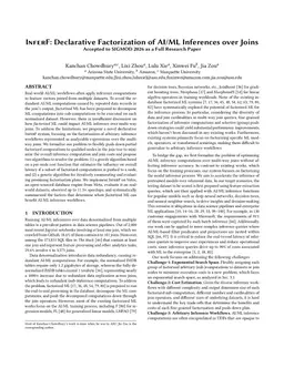 InferF: Declarative Factorization of AI/ML Inferences over Joins