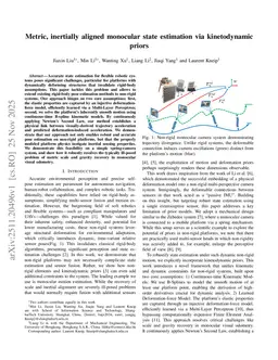 Metric, inertially aligned monocular state estimation via kinetodynamic priors