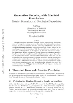 Manifold Percolation: from generative model to Reinforce learning