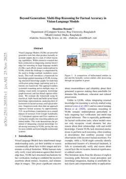 Beyond Generation: Multi-Hop Reasoning for Factual Accuracy in Vision-Language Models