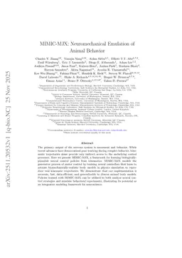 MIMIC-MJX: Neuromechanical Emulation of Animal Behavior