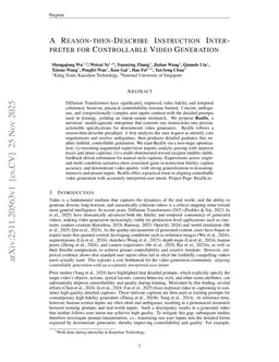 A Reason-then-Describe Instruction Interpreter for Controllable Video Generation