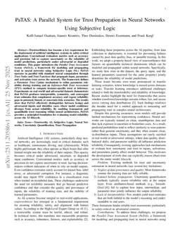 PaTAS: A Framework for Trust Propagation in Neural Networks Using Subjective Logic