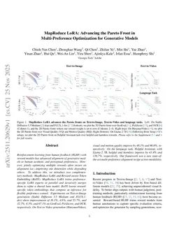 MapReduce LoRA: Advancing the Pareto Front in Multi-Preference Optimization for Generative Models
