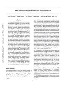 DiFR: Inference Verification Despite Nondeterminism