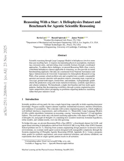 Reasoning With a Star: A Heliophysics Dataset and Benchmark for Agentic Scientific Reasoning