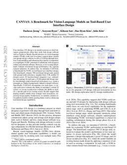 CANVAS: A Benchmark for Vision-Language Models on Tool-Based User Interface Design