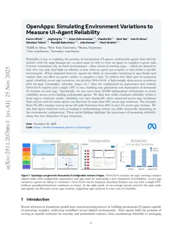 OpenApps: Simulating Environment Variations to Measure UI-Agent Reliability
