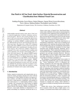 One Patch is All You Need: Joint Surface Material Reconstruction and Classification from Minimal Visual Cues