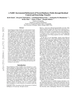 $Δ$-NeRF: Incremental Refinement of Neural Radiance Fields through Residual Control and Knowledge Transfer