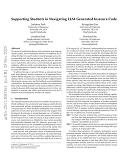 Supporting Students in Navigating LLM-Generated Insecure Code