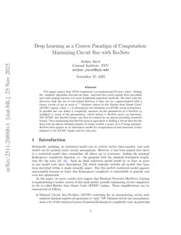 Deep Learning as a Convex Paradigm of Computation: Minimizing Circuit Size with ResNets