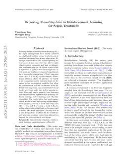 Exploring Time-Step Size in Reinforcement Learning for Sepsis Treatment