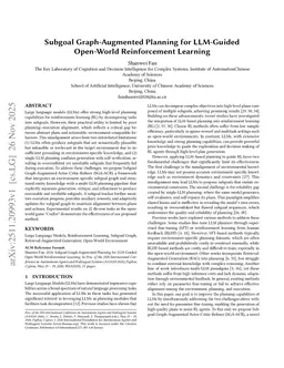 Subgoal Graph-Augmented Planning for LLM-Guided Open-World Reinforcement Learning