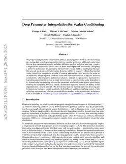 Deep Parameter Interpolation for Scalar Conditioning