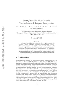 RAVQ-HoloNet: Rate-Adaptive Vector-Quantized Hologram Compression