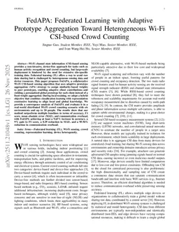 FedAPA: Federated Learning with Adaptive Prototype Aggregation Toward Heterogeneous Wi-Fi CSI-based Crowd Counting