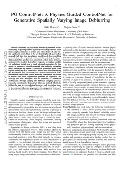 PG-ControlNet: A Physics-Guided ControlNet for Generative Spatially Varying Image Deblurring