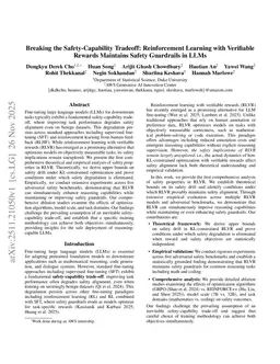 Breaking the Safety-Capability Tradeoff: Reinforcement Learning with Verifiable Rewards Maintains Safety Guardrails in LLMs