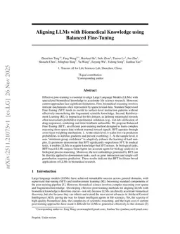 Aligning LLMs with Biomedical Knowledge using Balanced Fine-Tuning