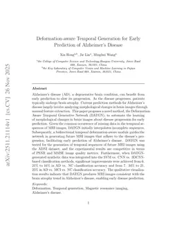 Deformation-aware Temporal Generation for Early Prediction of Alzheimers Disease