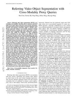 Referring Video Object Segmentation with Cross-Modality Proxy Queries