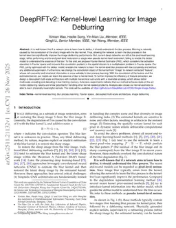 DeepRFTv2: Kernel-level Learning for Image Deblurring