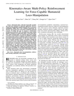 Kinematics-Aware Multi-Policy Reinforcement Learning for Force-Capable Humanoid Loco-Manipulation