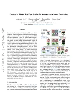 Progress by Pieces: Test-Time Scaling for Autoregressive Image Generation