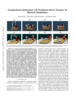 Sampling-Based Optimization with Parallelized Physics Simulator for Bimanual Manipulation