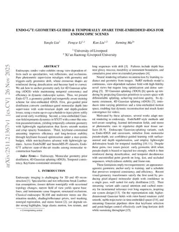 Endo-G$^{2}$T: Geometry-Guided & Temporally Aware Time-Embedded 4DGS For Endoscopic Scenes
