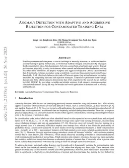Anomaly Detection with Adaptive and Aggressive Rejection for Contaminated Training Data
