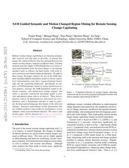 SAM Guided Semantic and Motion Changed Region Mining for Remote Sensing Change Captioning
