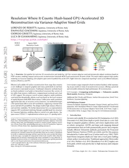Resolution Where It Counts: Hash-based GPU-Accelerated 3D Reconstruction via Variance-Adaptive Voxel Grids