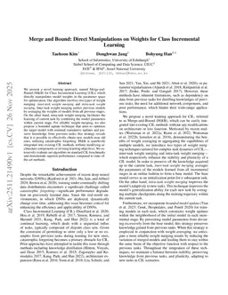 Merge and Bound: Direct Manipulations on Weights for Class Incremental Learning