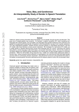 Voice, Bias, and Coreference: An Interpretability Study of Gender in Speech Translation