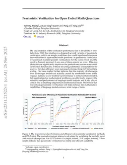 Pessimistic Verification for Open Ended Math Questions