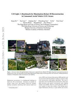 UAVLight: A Benchmark for Illumination-Robust 3D Reconstruction in Unmanned Aerial Vehicle (UAV) Scenes