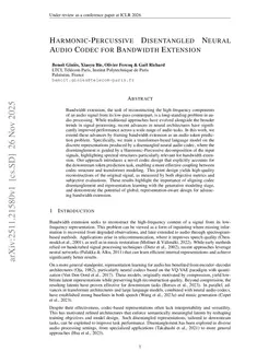Harmonic-Percussive Disentangled Neural Audio Codec for Bandwidth Extension