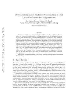 Data-Augmented Multimodal Feature Fusion for Multiclass Visual Recognition of Oral Cancer Lesions