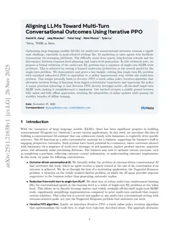 Aligning LLMs Toward Multi-Turn Conversational Outcomes Using Iterative PPO