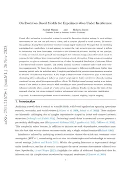 On Evolution-Based Models for Experimentation Under Interference