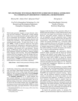 TIP and Polish: Text-Image-Prototype Guided Multi-Modal Generation via Commonality-Discrepancy Modeling and Refinement