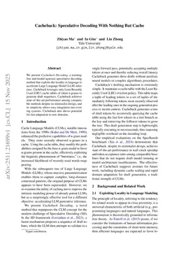 Cacheback: Speculative Decoding With Nothing But Cache