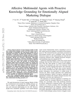 Affective Multimodal Agents with Proactive Knowledge Grounding for Emotionally Aligned Marketing Dialogue