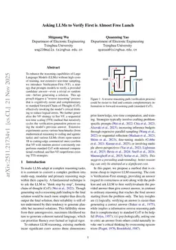 Asking LLMs to Verify First is Almost Free Lunch