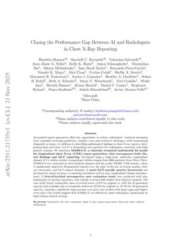 Closing the Performance Gap Between AI and Radiologists in Chest X-Ray Reporting