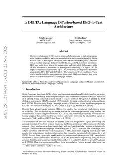 DELTA: Language Diffusion-based EEG-to-Text Architecture